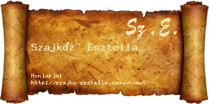 Szajkó Esztella névjegykártya